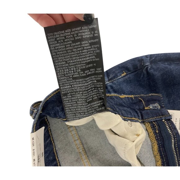 Zara Womens Jeans EU 38 US 6 Slim Fit Full Length Dark Blue Denim 6840/264 NWT - Picture 12 of 16